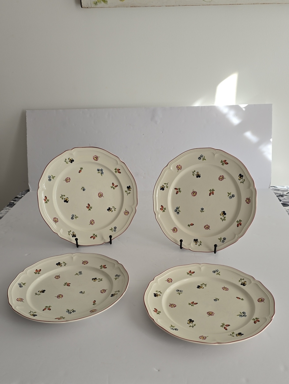 Villeroy & Boch Set Of 4 Petite Fleur Dinner Plates Vitro Porcelaine Luxembourg